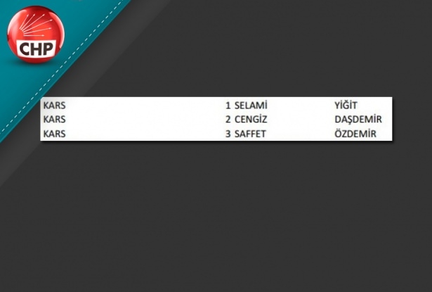 İşte CHP'nin 1 Kasım aday listesi 53