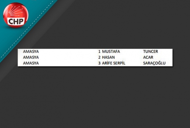 İşte CHP'nin 1 Kasım aday listesi 7