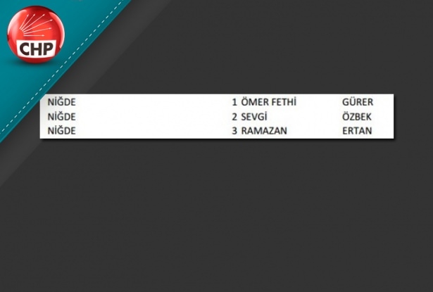 İşte CHP'nin 1 Kasım aday listesi 70