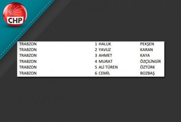 İşte CHP'nin 1 Kasım aday listesi 83