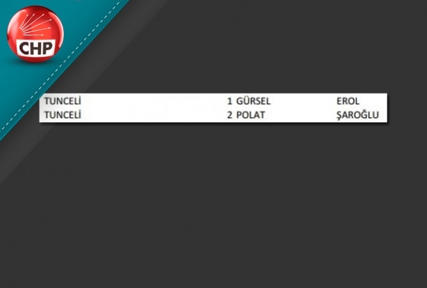 İşte CHP'nin 1 Kasım aday listesi 84
