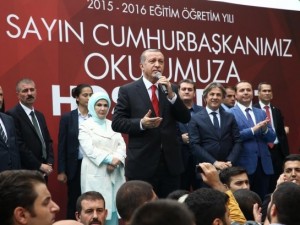 Erdoğan, mezun olduğu okulda