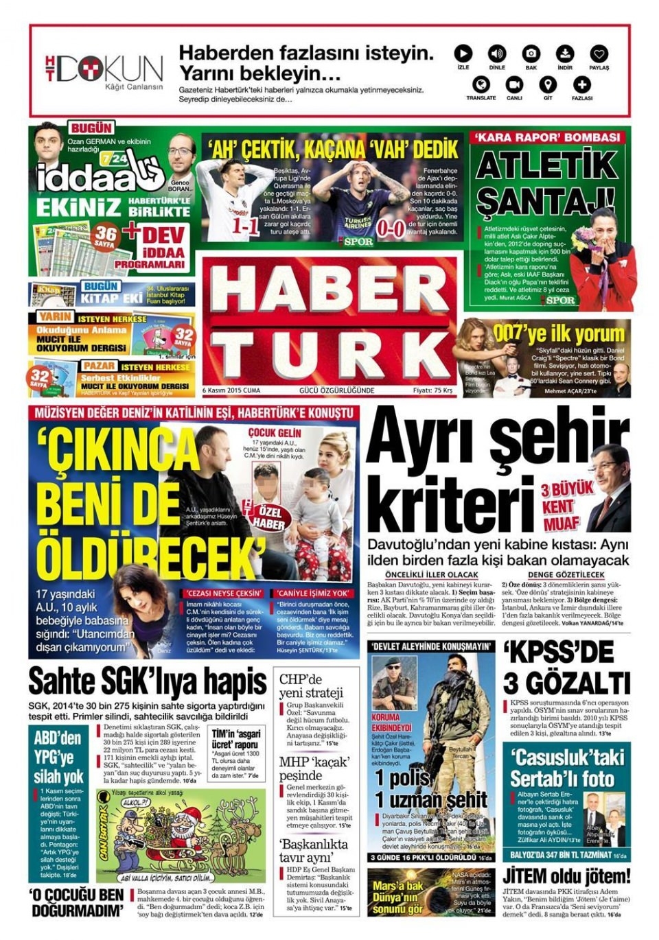 6 Kasım 2015 gazete manşetleri 10