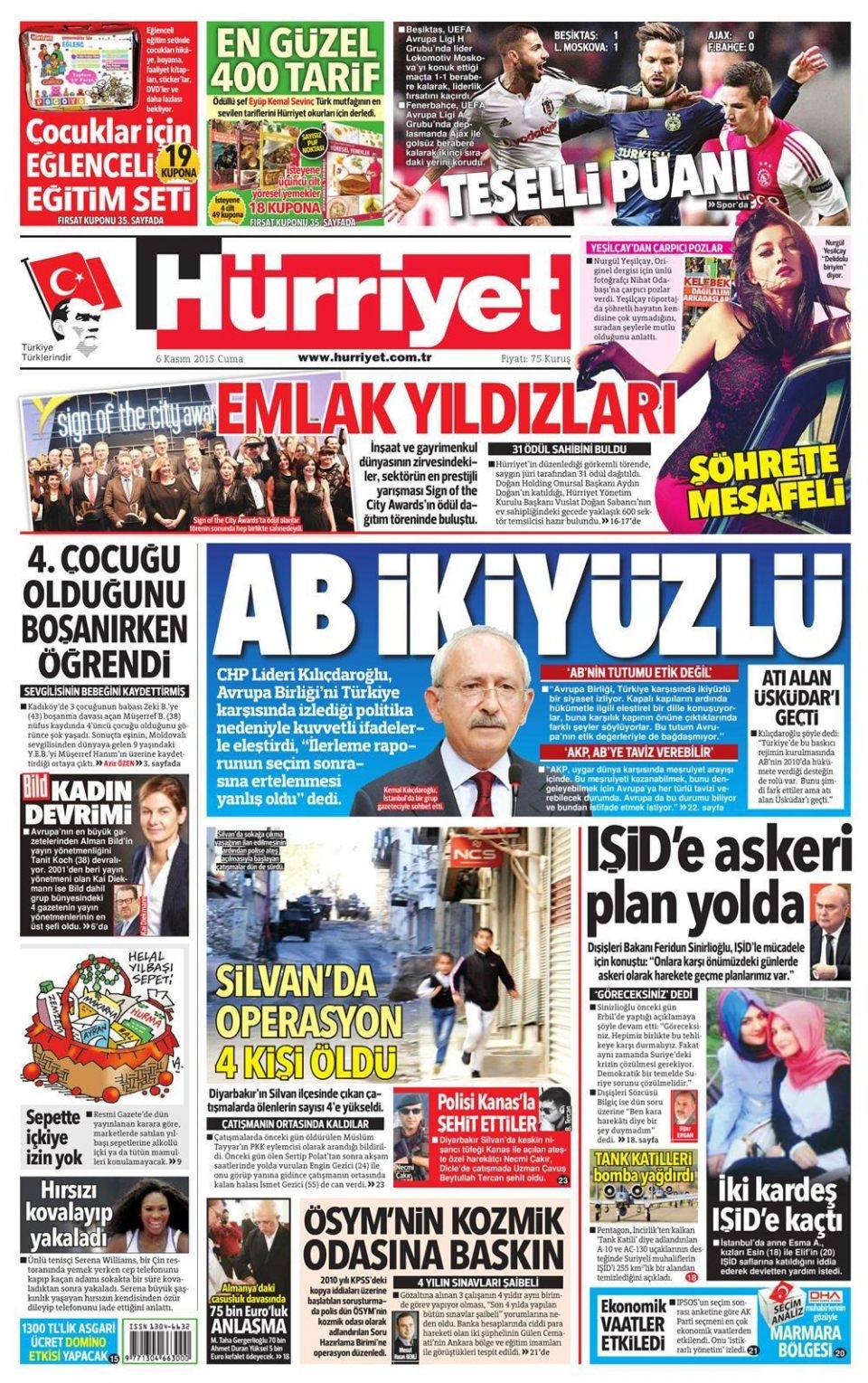 6 Kasım 2015 gazete manşetleri 11