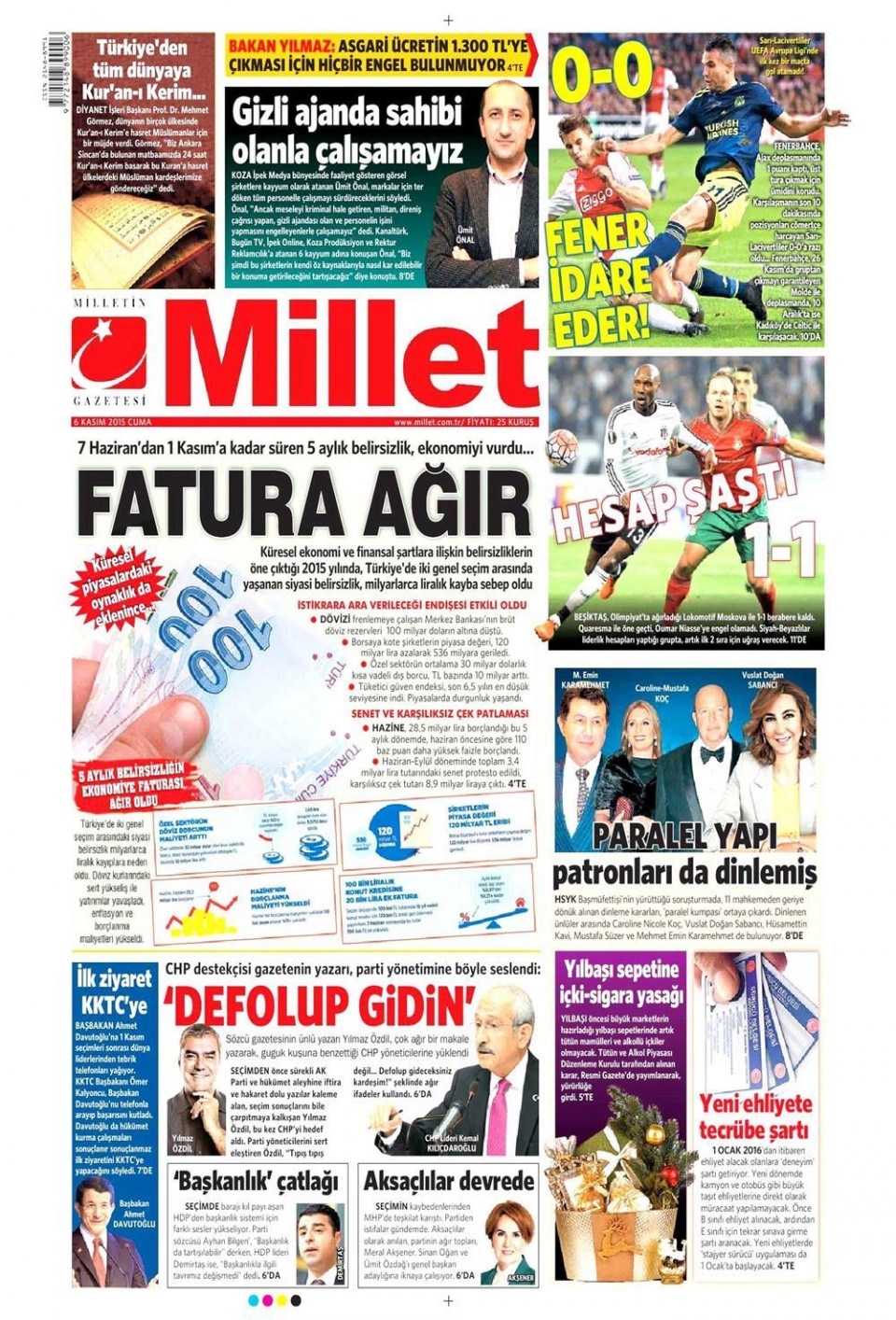 6 Kasım 2015 gazete manşetleri 13