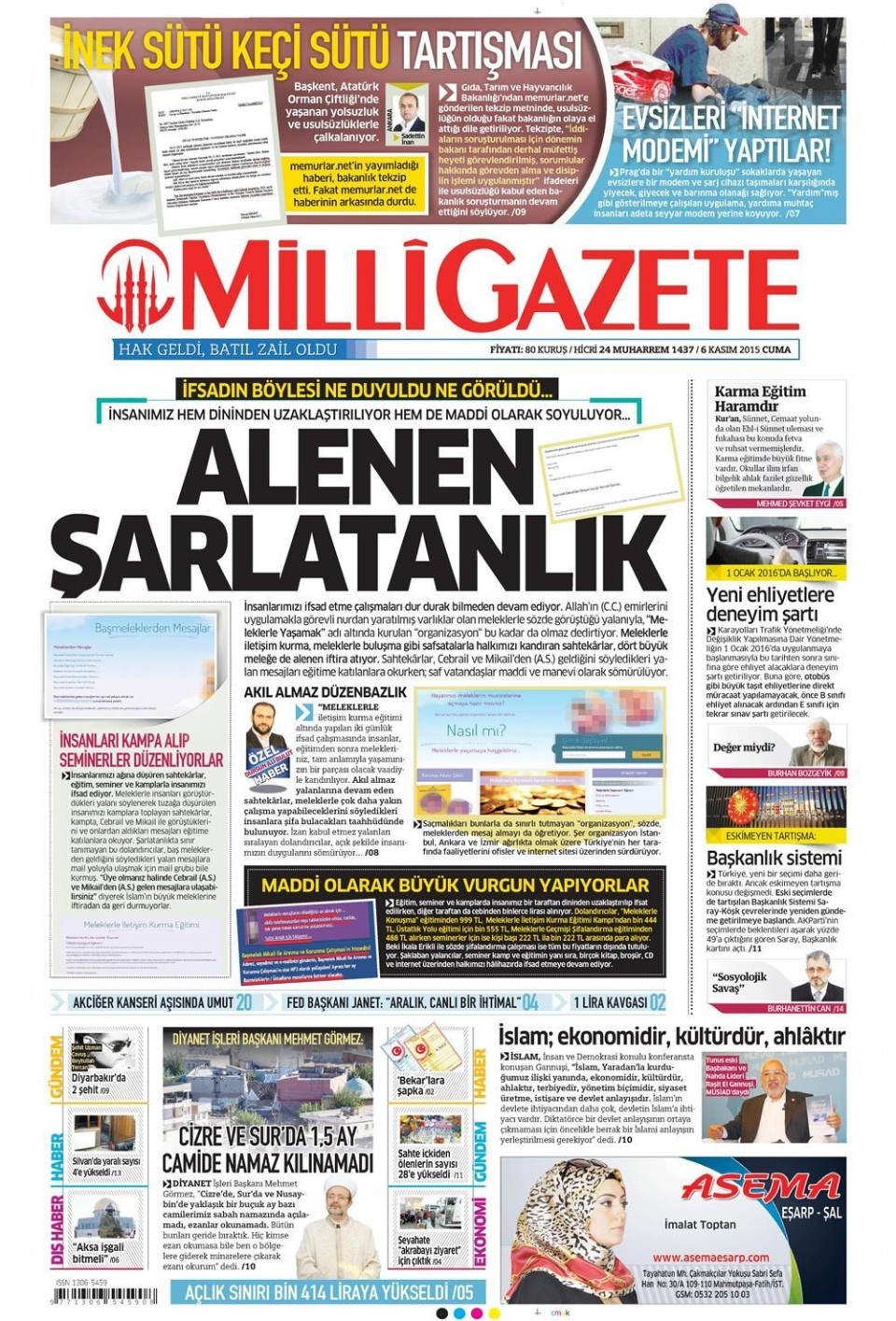 6 Kasım 2015 gazete manşetleri 14