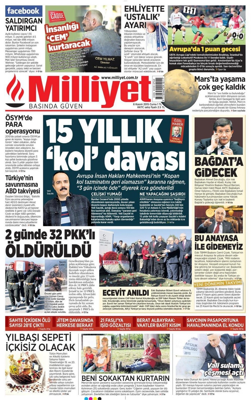 6 Kasım 2015 gazete manşetleri 15