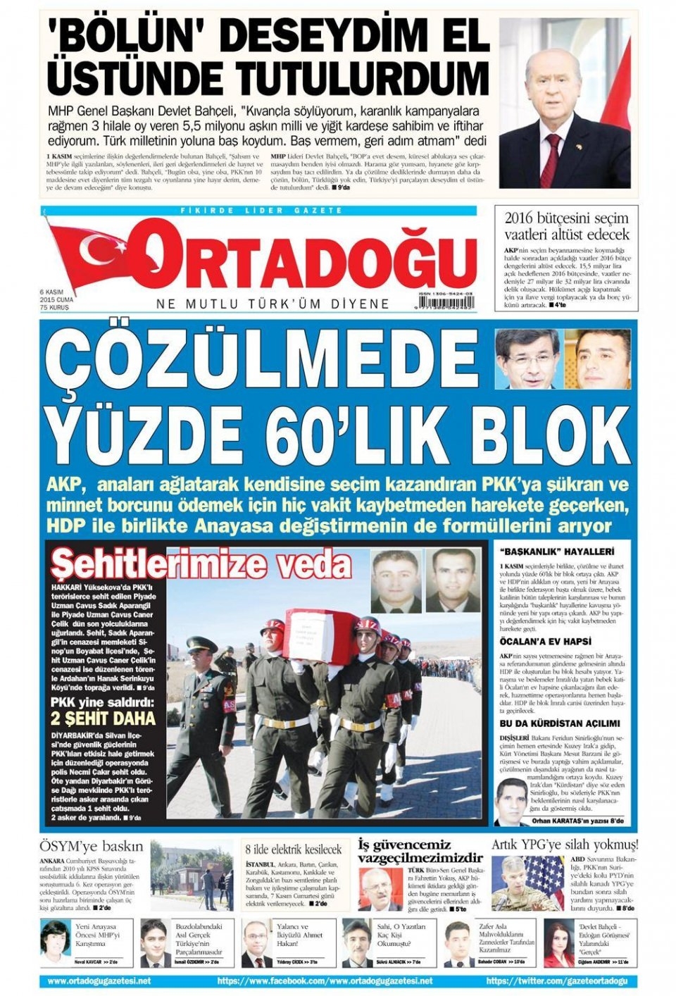 6 Kasım 2015 gazete manşetleri 16