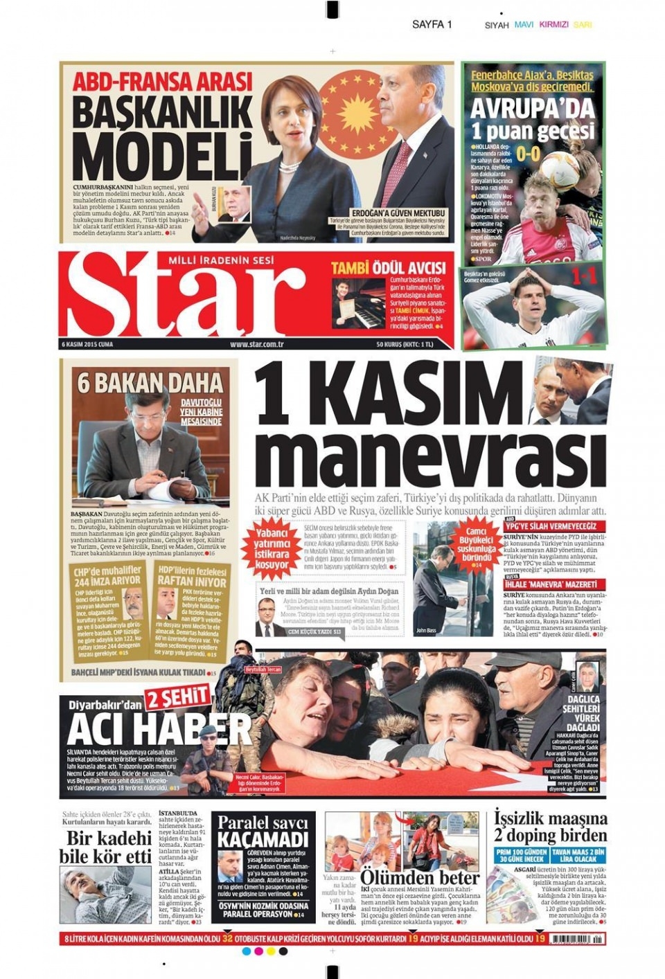 6 Kasım 2015 gazete manşetleri 20