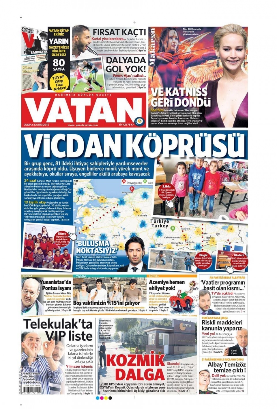 6 Kasım 2015 gazete manşetleri 26