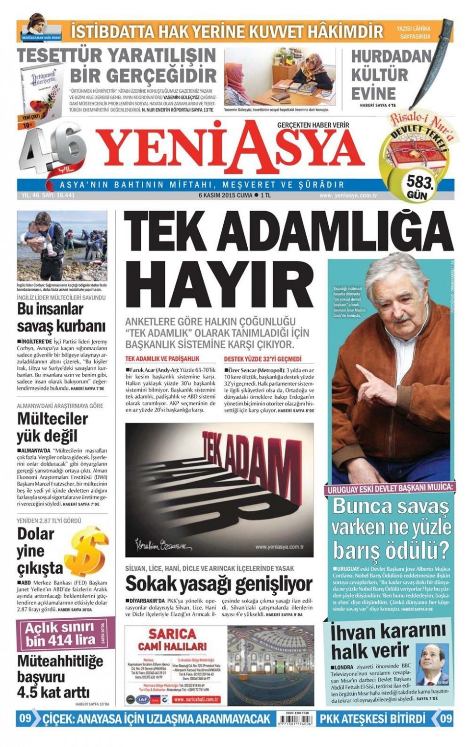 6 Kasım 2015 gazete manşetleri 27