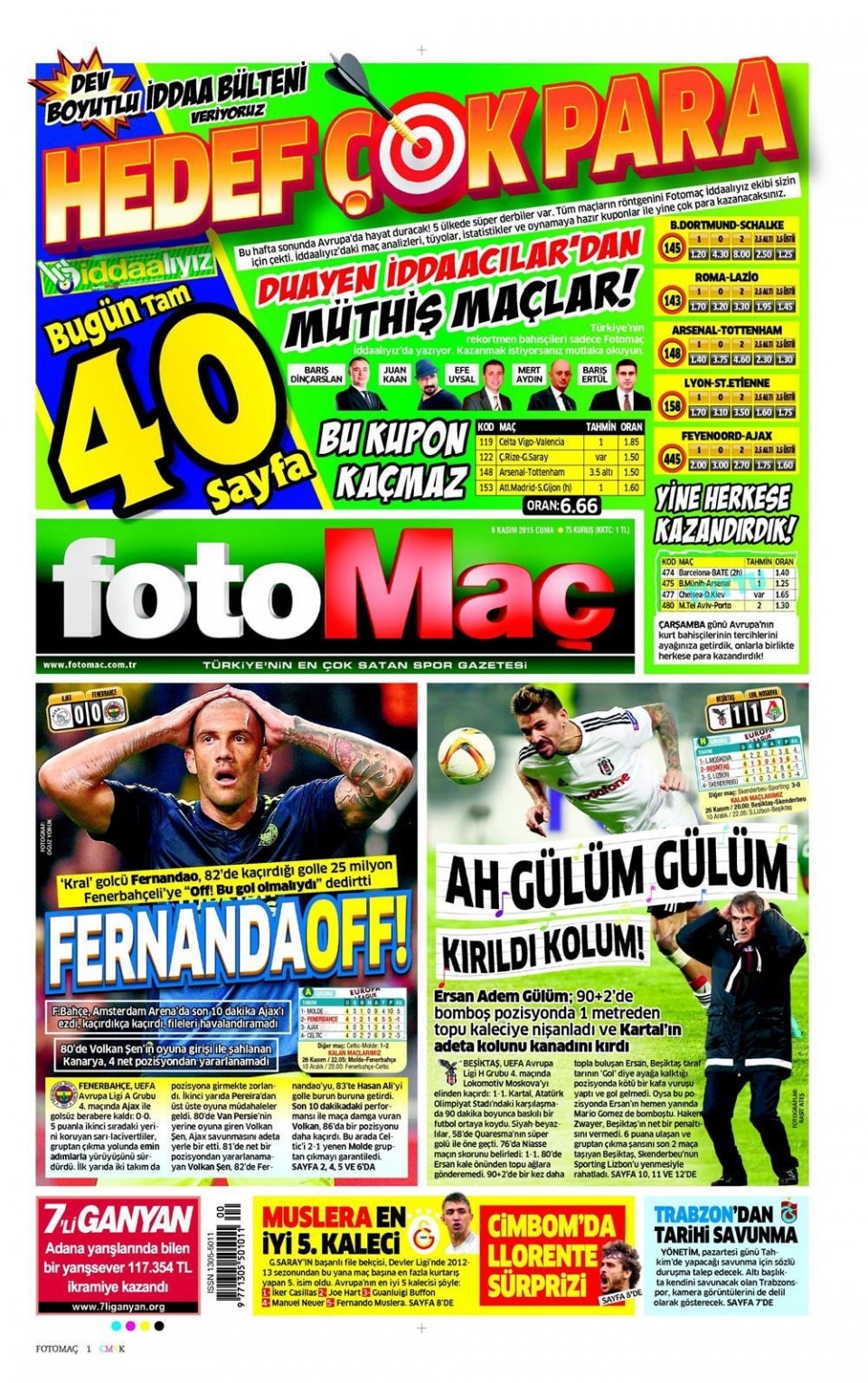 6 Kasım 2015 gazete manşetleri 8