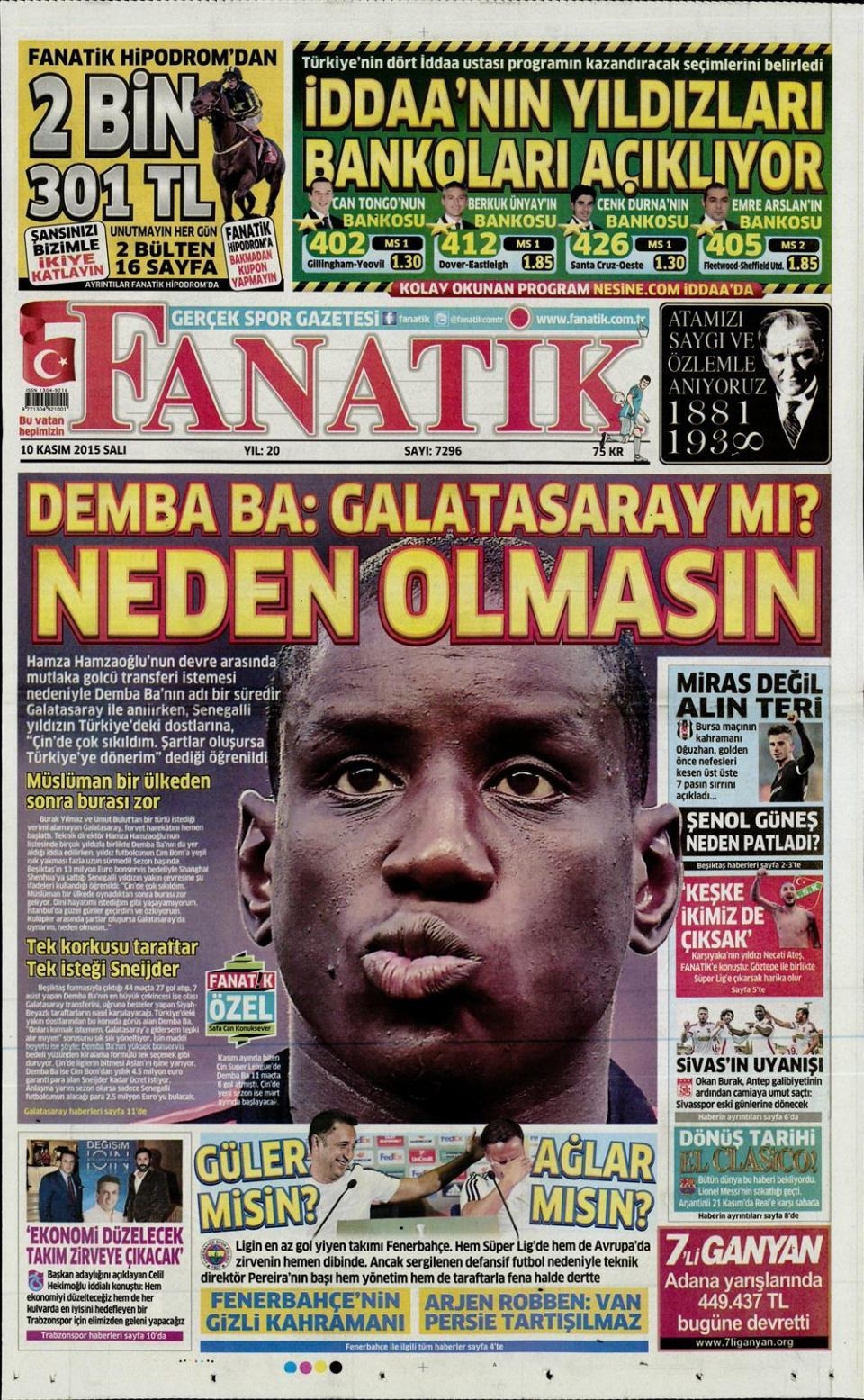 10 Kasım 2015 gazet manşetleri 28