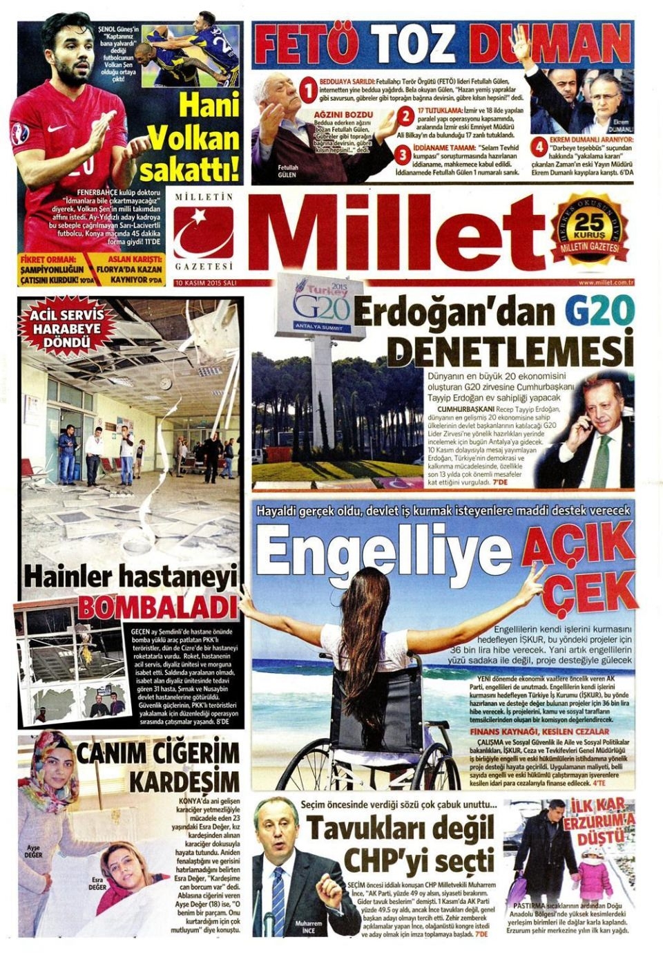 10 Kasım 2015 gazet manşetleri 9