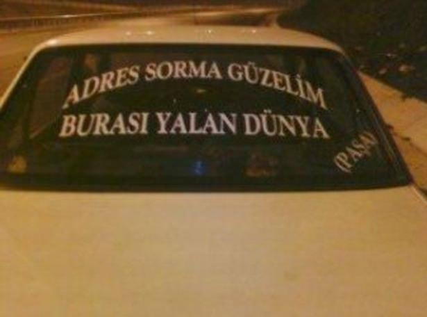 Türklere özgü araba arkası yazıları 10