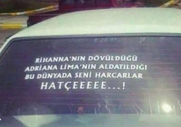 Türklere özgü araba arkası yazıları 6