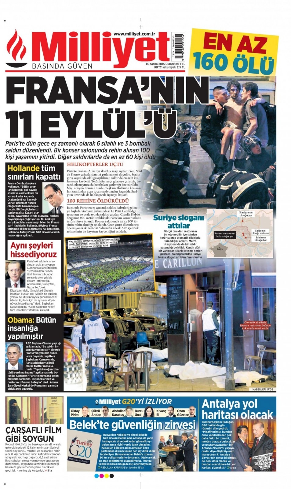 14 Kasım 2015 gazete manşetleri 3