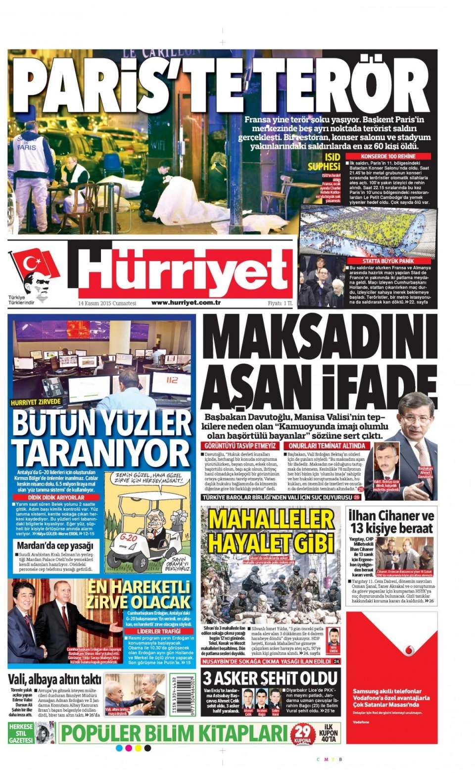 14 Kasım 2015 gazete manşetleri 6