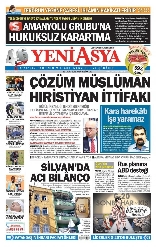 16 Kasım 2015 gazete manşetleri 23