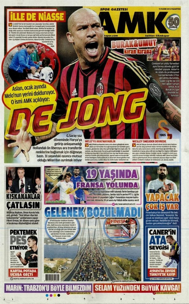 16 Kasım 2015 gazete manşetleri 31