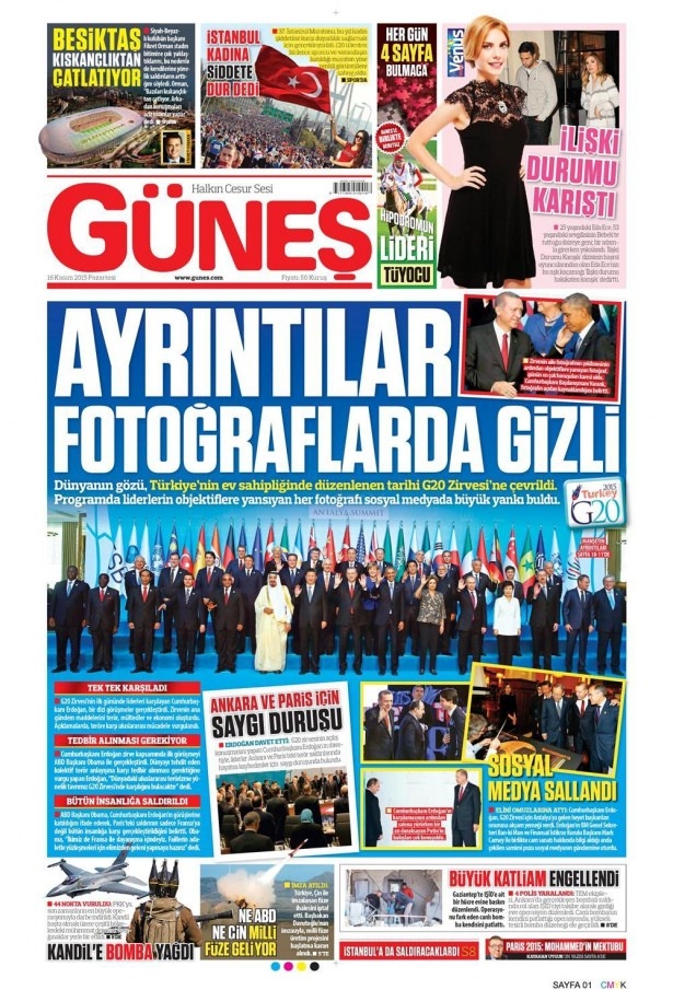 16 Kasım 2015 gazete manşetleri 4