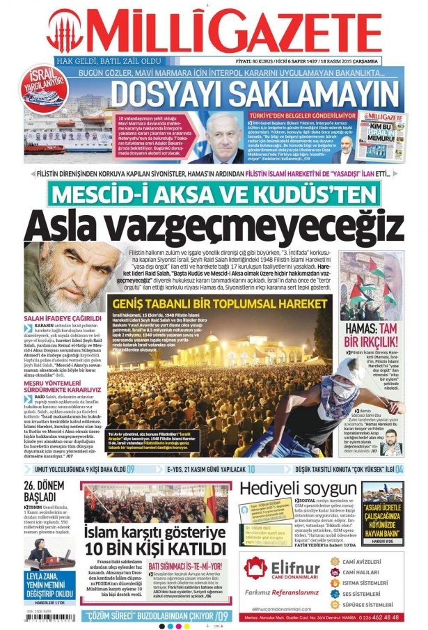 17 Kasım 2015 gazete manşetleri 10