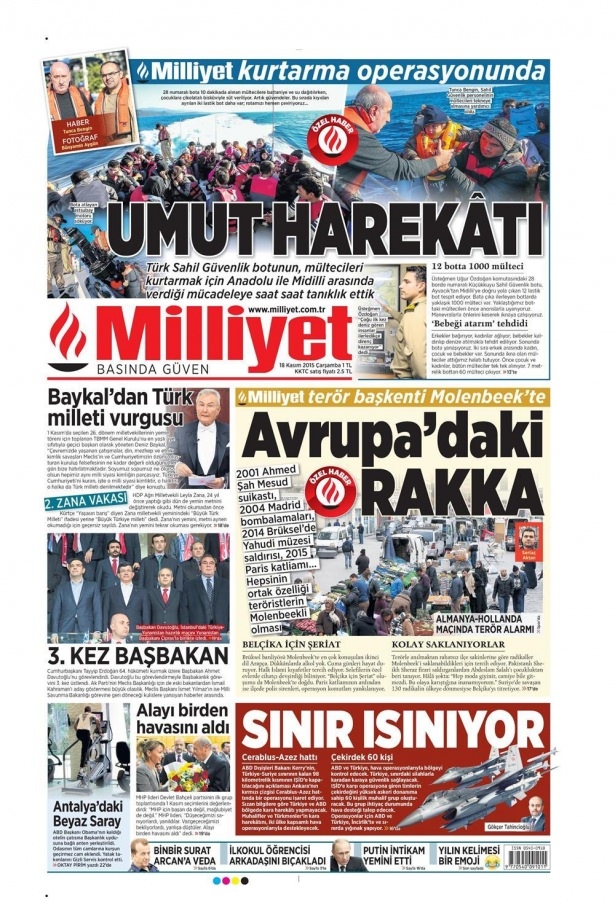 17 Kasım 2015 gazete manşetleri 11