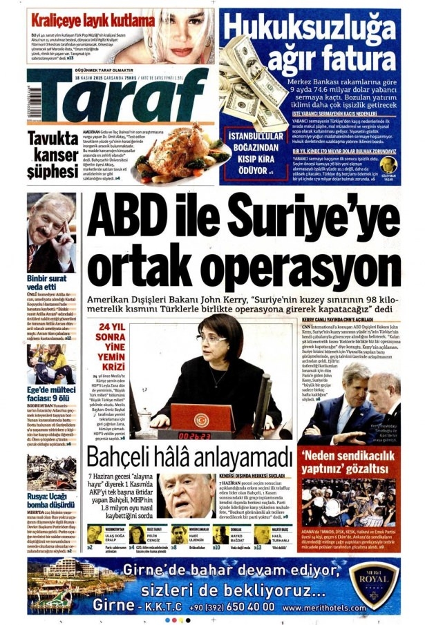 17 Kasım 2015 gazete manşetleri 19