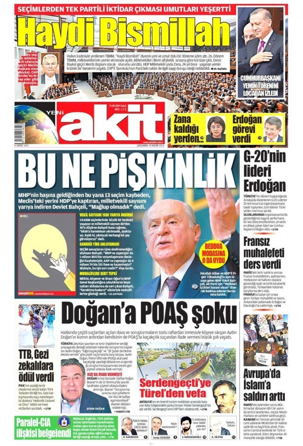 17 Kasım 2015 gazete manşetleri 22