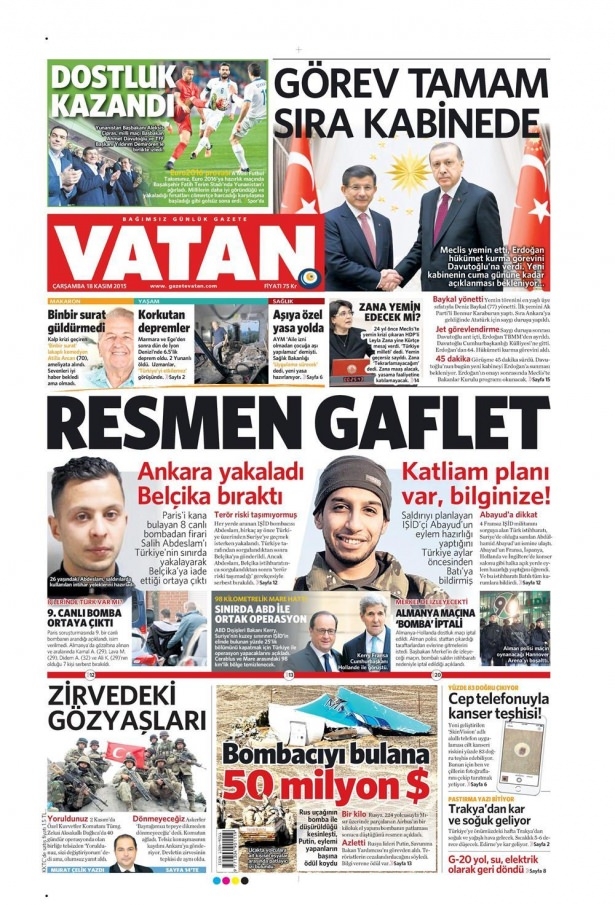 17 Kasım 2015 gazete manşetleri 23