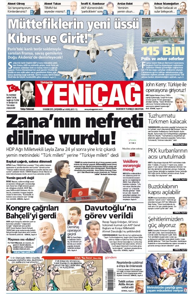 17 Kasım 2015 gazete manşetleri 25