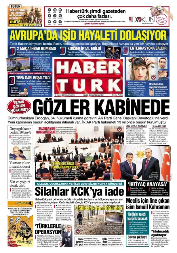 17 Kasım 2015 gazete manşetleri 6