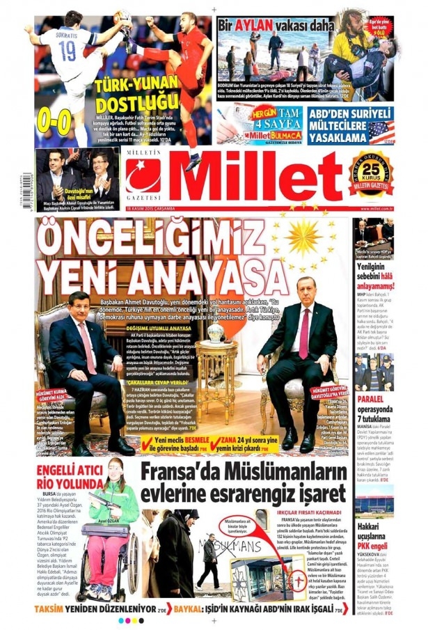 17 Kasım 2015 gazete manşetleri 9