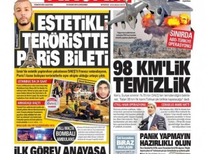 17 Kasım 2015 gazete manşetleri