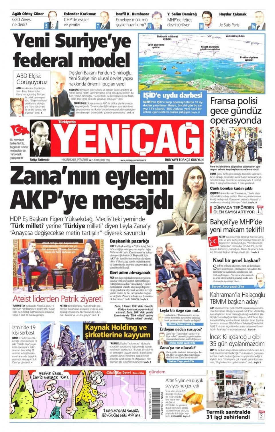 19 Kasım 2015 gazete manşetleri 27