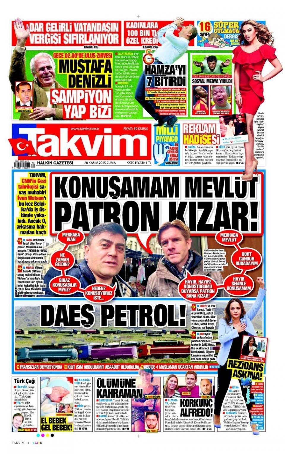 20 Kasım 2015 gazete manşetleri 19