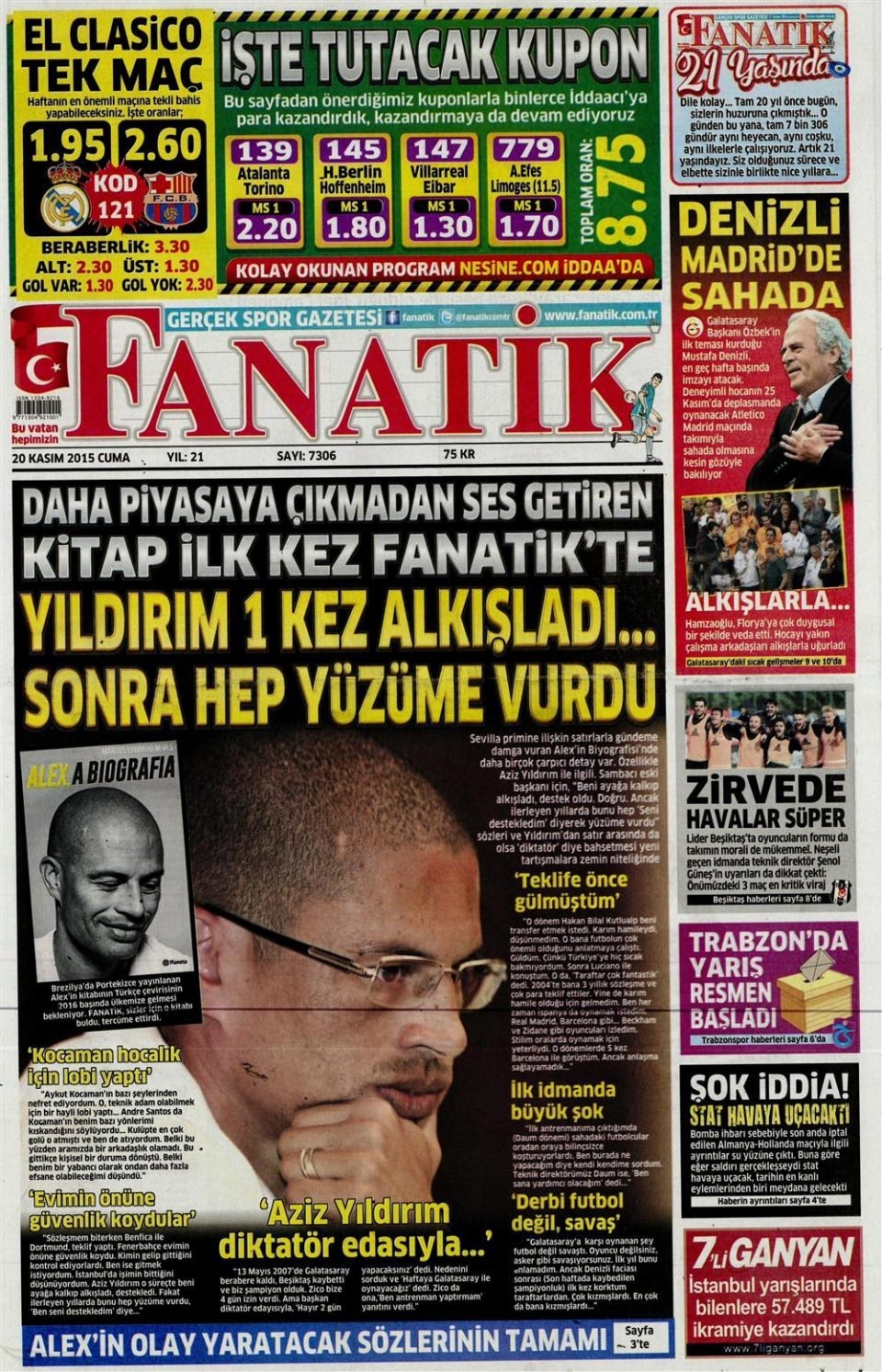 20 Kasım 2015 gazete manşetleri 4