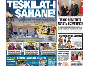 20 Kasım 2015 gazete manşetleri