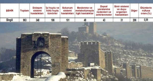 Ölüm oranlarının en yüksek olduğu iller 18