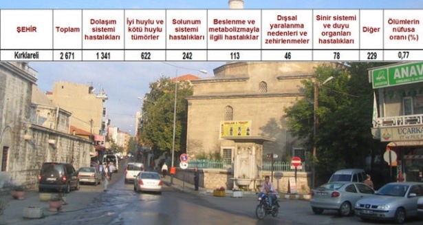 Ölüm oranlarının en yüksek olduğu iller 75