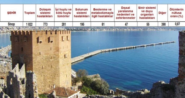 Ölüm oranlarının en yüksek olduğu iller 82