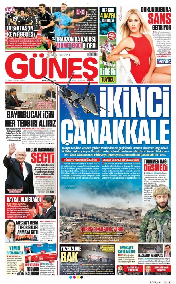 23 Kasım 2015 gazete manşetleri 20