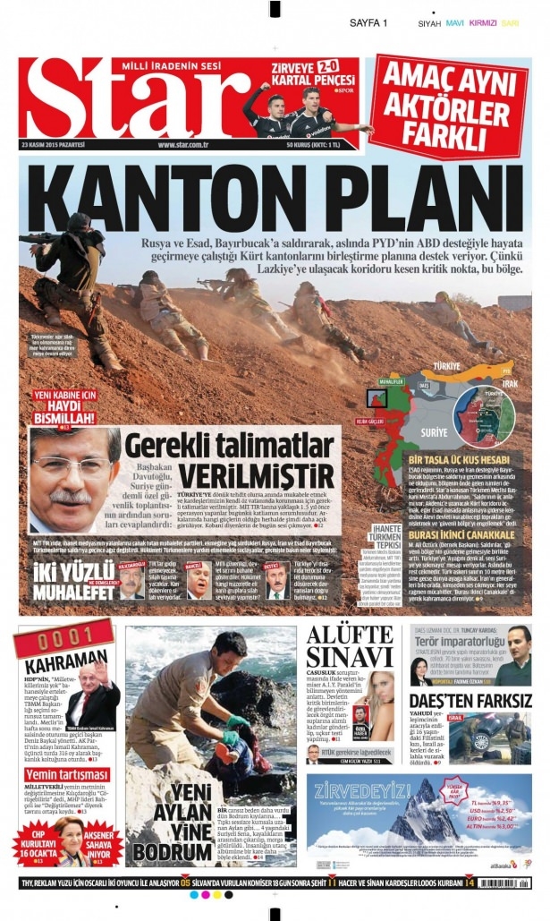 23 Kasım 2015 gazete manşetleri 8