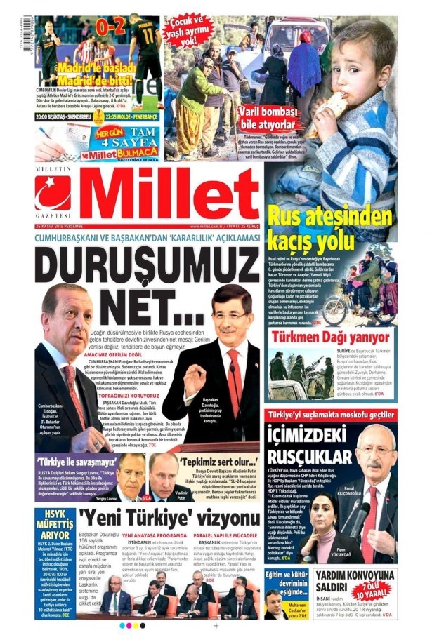 26 Kasım 2015 gazete manşetleri 10