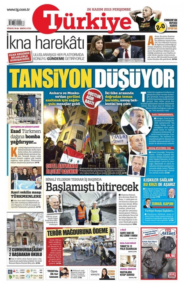 26 Kasım 2015 gazete manşetleri 21