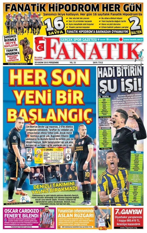 26 Kasım 2015 gazete manşetleri 4