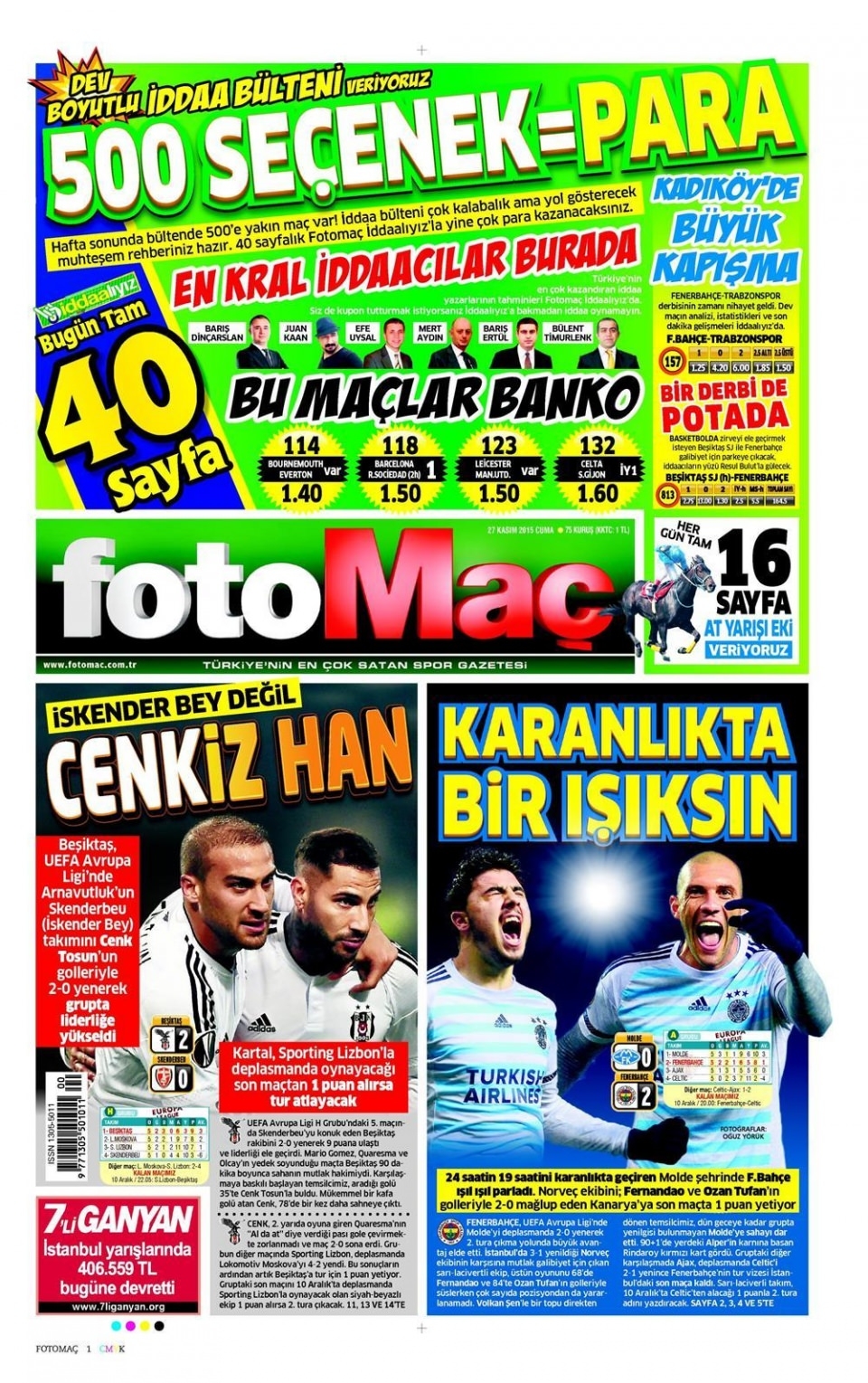 27 Kasım 2015 gazete manşetleri 4