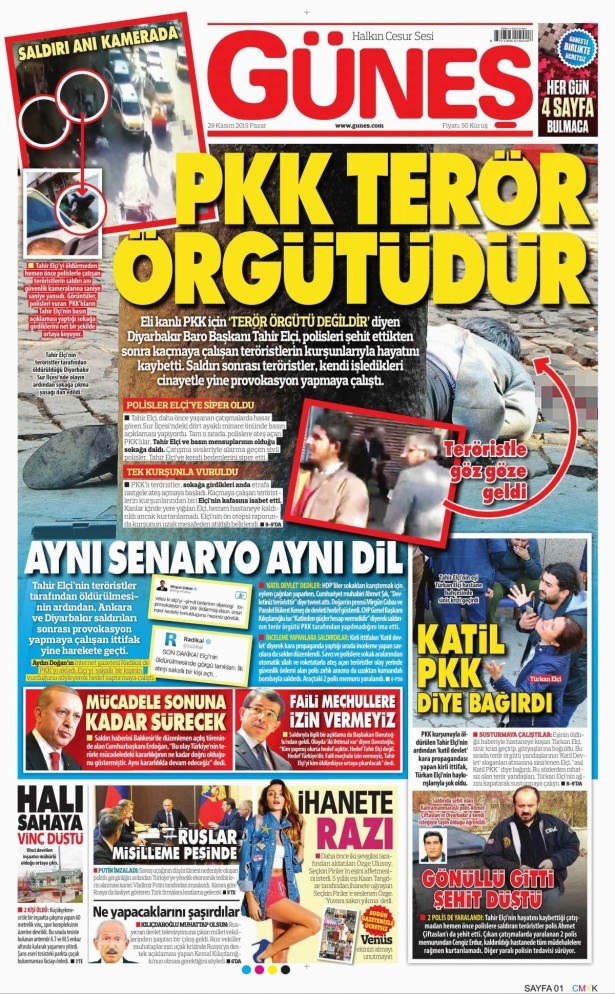 29 Kasım 2015 gazete manşetleri 13
