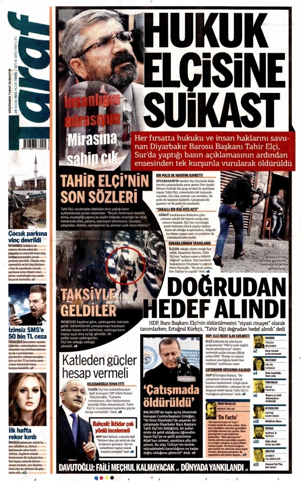 29 Kasım 2015 gazete manşetleri 20