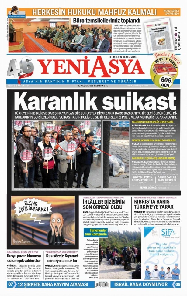29 Kasım 2015 gazete manşetleri 23